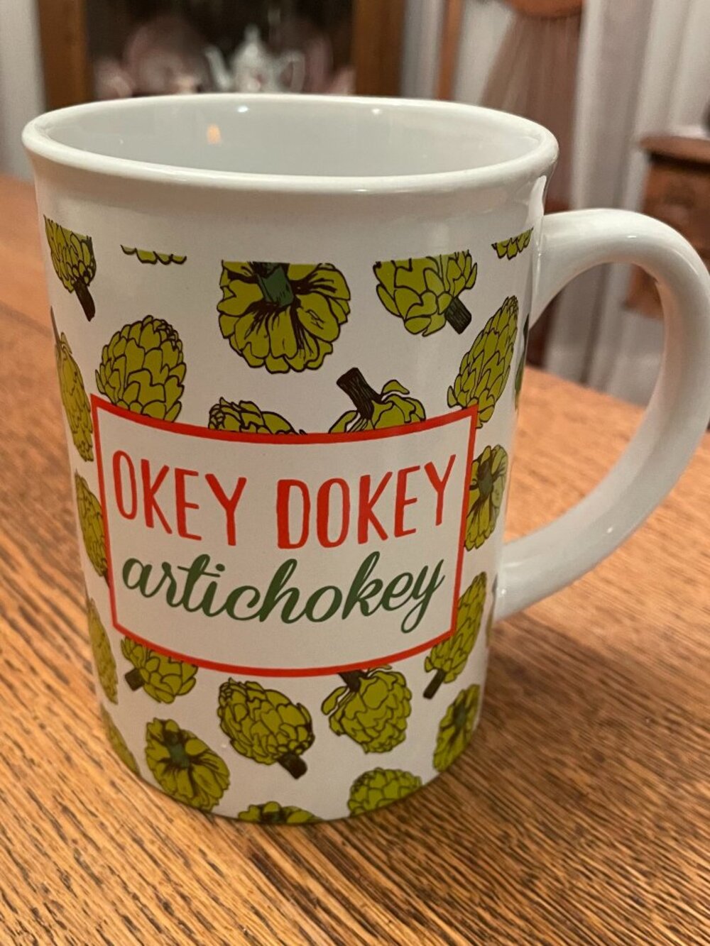 Okey Dokey Artichokey Tall Coffee Cup Mug 22 ounces by Midwest-CBK